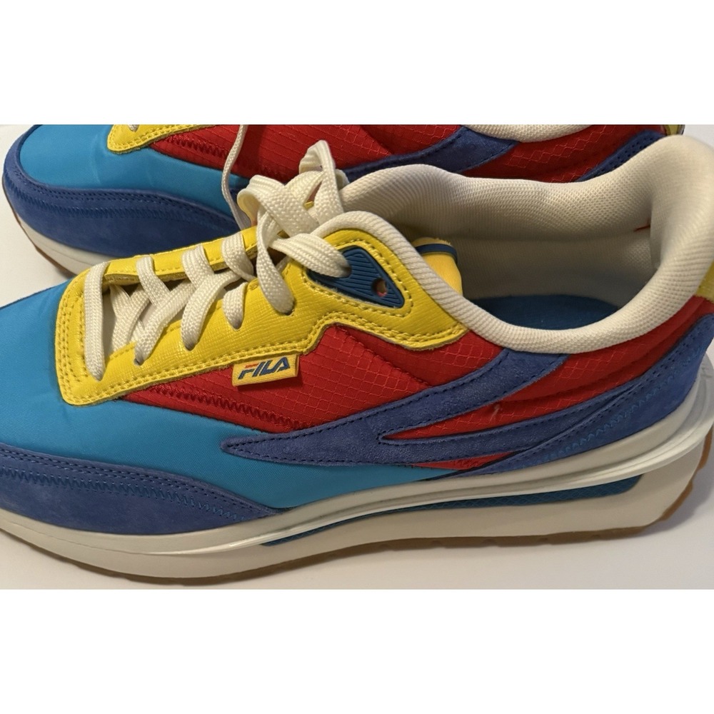 Fila Renno Sneakers Mens Size 9 Blue Yellow Red Colorblock Retro 1CM01280-431 - Picture 6 of 8
